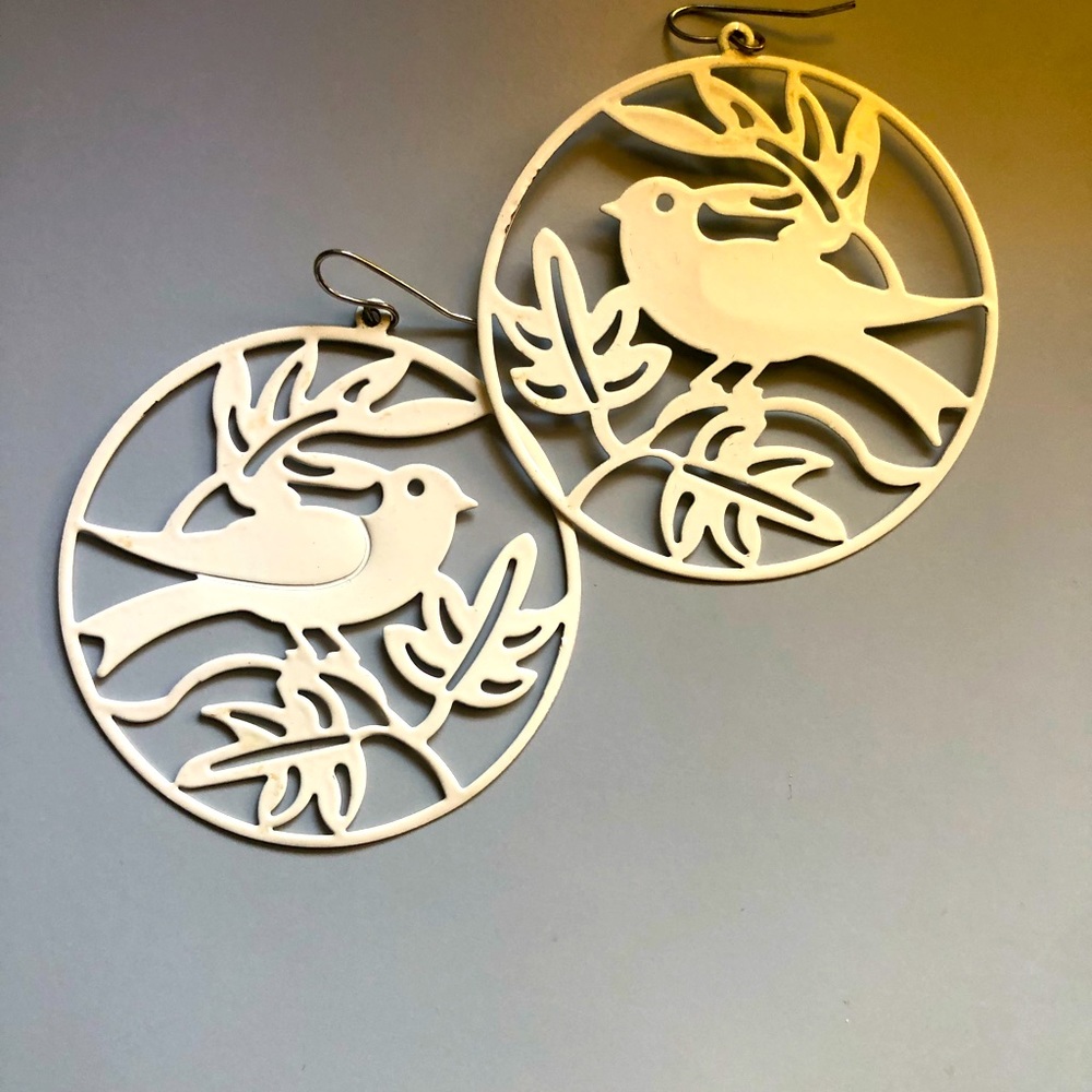Dove in a tree earrings
